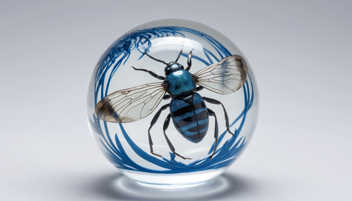 Insecto encapsulado en resina epóxica