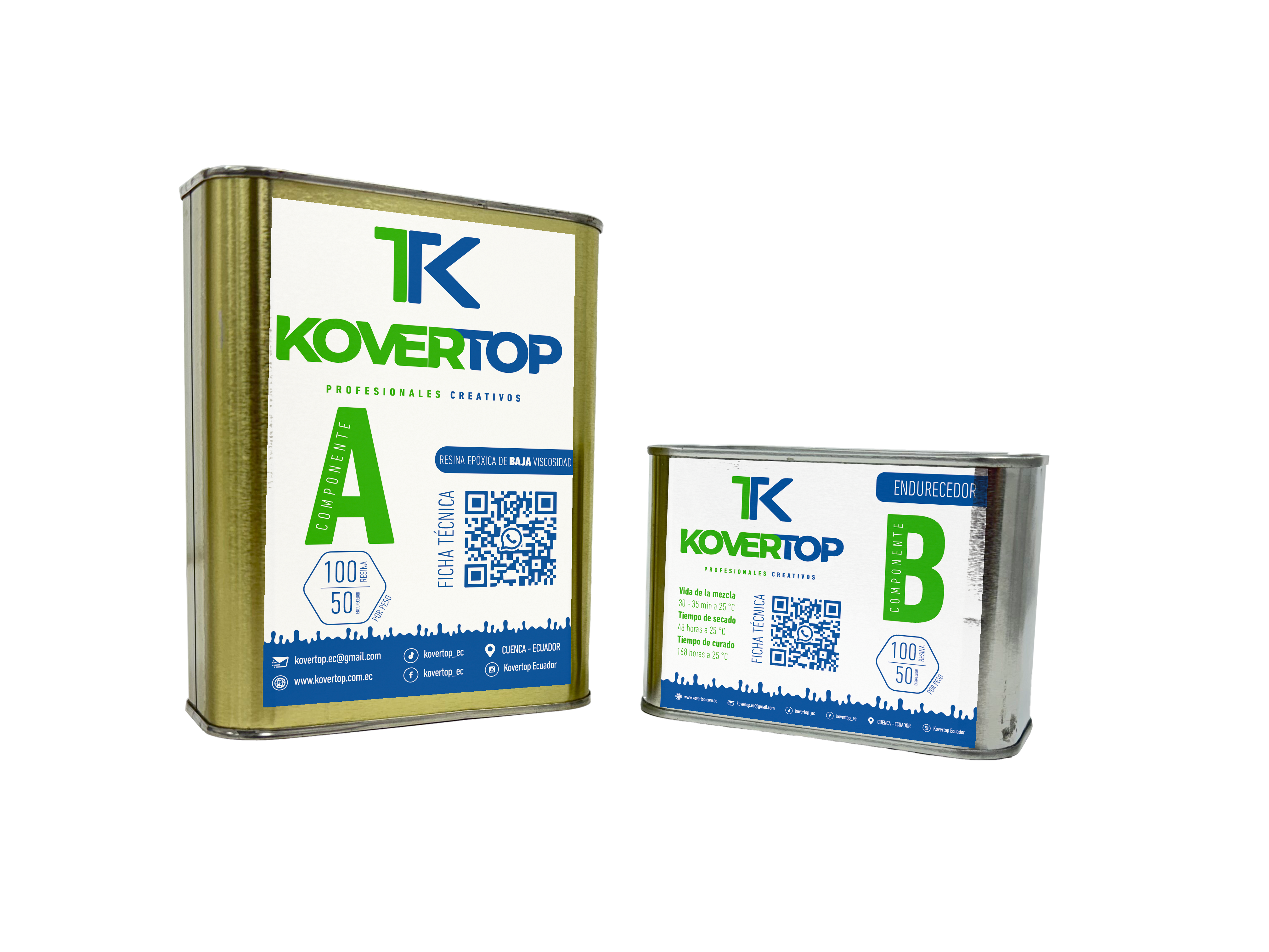 Resina epóxica Kovertop KIT 128 BAJA viscosidad